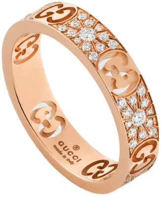 (W) GUCCI 女士简约字母雕刻18K玫瑰金戒指 729415-J8540-5702 Shop (W) GUCCI 女士简约字母雕刻18K玫瑰金戒指 729415-J8540-5702