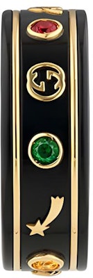 (W) Anillo GUCCI Serie Icon Negro y Oro con Diamantes. YBC527095002 Buy (W) Anillo GUCCI Serie Icon Negro y Oro con Diamantes. YBC527095002