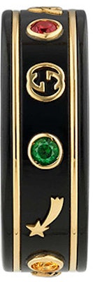 (W) Anillo GUCCI Serie Icon Negro y Oro con Diamantes. YBC527095002 Order (W) Anillo GUCCI Serie Icon Negro y Oro con Diamantes. YBC527095002