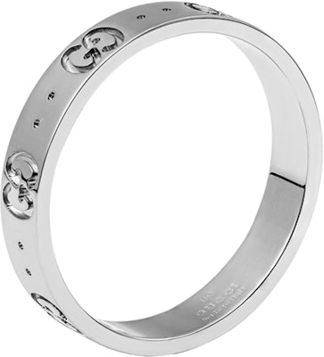 (Women) GUCCI Icon Series Ring Silver with Gold Decor 18k White Gold YBC073230002 Shop (Women) GUCCI Icon Series Ring Silver with Gold Decor 18k White Gold YBC073230002