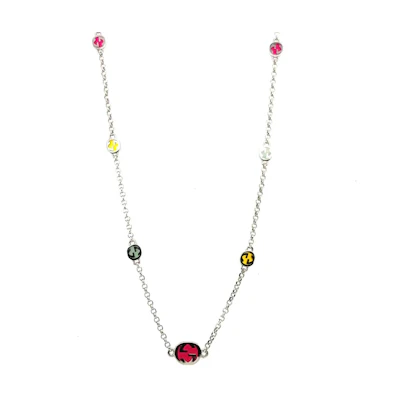 (Women) GUCCI Interlocking 925 Silver Necklace - Stylish Fashion Accessory. 728953-J89B4-8519