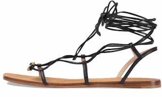 (Women) Gucci Interlocking 'Black Leather Open-Toe Sandals' 738680-BKO00-1000 (Women) Gucci Interlocking 'Black Leather Open-Toe Sandals' 738680-BKO00-1000