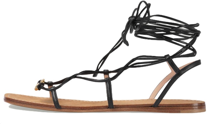 (Women) Gucci Interlocking 'Black Leather Open-Toe Sandals' 738680-BKO00-1000 Buy (Women) Gucci Interlocking 'Black Leather Open-Toe Sandals' 738680-BKO00-1000