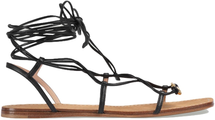 (Women) Gucci Interlocking 'Black Leather Open-Toe Sandals' 738680-BKO00-1000 Order (Women) Gucci Interlocking 'Black Leather Open-Toe Sandals' 738680-BKO00-1000