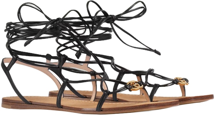 (W) Gucci Interlocking 'Sandal Kulit Hitam Terbuka' 738680-BKO00-1000 Lookbook (W) Gucci Interlocking 'Sandal Kulit Hitam Terbuka' 738680-BKO00-1000
