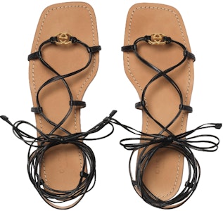 (W) Sandalias Abiertas de Cuero Negro Gucci Interlocking 738680-BKO00-1000 Shop (W) Sandalias Abiertas de Cuero Negro Gucci Interlocking 738680-BKO00-1000