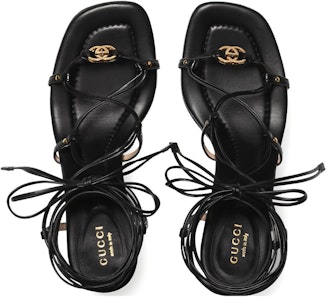 (W) Gucci Interlocking 'Tumit Tinggi Kulit Hitam Berjalur' 738679-BKO00-1000 Lookbook (W) Gucci Interlocking 'Tumit Tinggi Kulit Hitam Berjalur' 738679-BKO00-1000