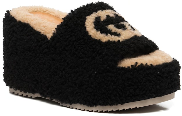(Women) Gucci Interlocking 'Black Mule Wedge' 673663-D0L00-1046 Order (Women) Gucci Interlocking 'Black Mule Wedge' 673663-D0L00-1046