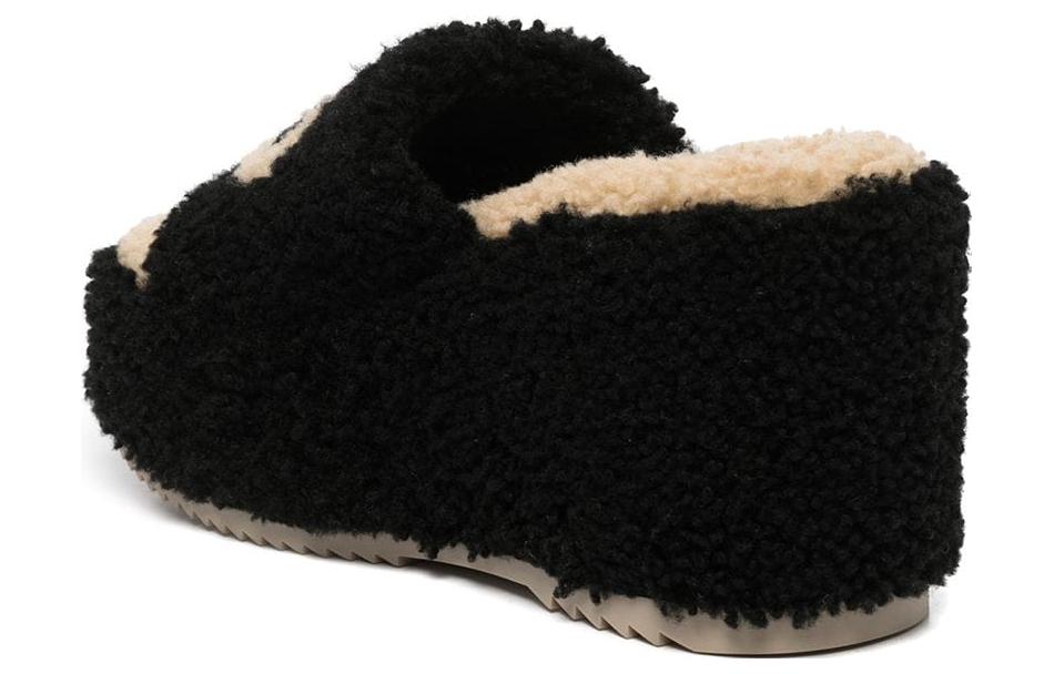 Shop (W) Gucci Interlocking 'Wedges Hitam Mule' 673663-D0L00-1046