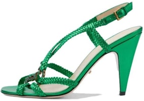 (Women) Gucci Interlocking 'Crystal Double G Green' 739098-B8B00-3804 (Women) Gucci Interlocking 'Crystal Double G Green' 739098-B8B00-3804