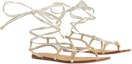 Order (W) Sandal Rata Gucci Kulit Emas Interlocking 738680-B8B20-8150