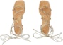 Shop (W) Sandal Rata Gucci Kulit Emas Interlocking 738680-B8B20-8150