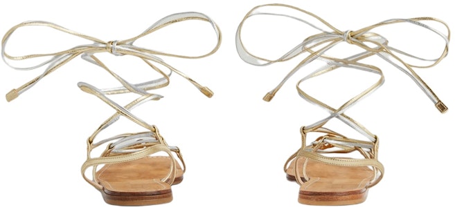 (W) Sandal Datar Kulit Emas Gucci Interlocking 738680-B8B20-8150 Purchase (W) Sandal Datar Kulit Emas Gucci Interlocking 738680-B8B20-8150