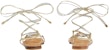 (W) Sandal Rata Gucci Kulit Emas Interlocking 738680-B8B20-8150