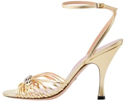 (Women) Gucci Interlocking 'Gold Logo Stiletto Slide' 723417-B8B00-8053 (Women) Gucci Interlocking 'Gold Logo Stiletto Slide' 723417-B8B00-8053