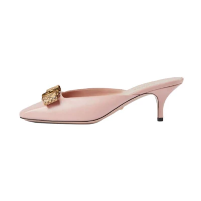 (W) Gucci Interlocking 'Light Pink Cone-Heeled'