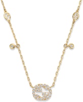 (Women) GUCCI Interlocking Diamond Pendant Necklace 18K Gold for Women - Gold. 729402-J8540-8000 (Women) GUCCI Interlocking Diamond Pendant Necklace 18K Gold for Women - Gold. 729402-J8540-8000