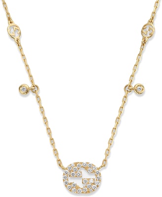 (Women) GUCCI Interlocking Diamond Pendant Necklace 18K Gold for Women - Gold. 729402-J8540-8000 Order (Women) GUCCI Interlocking Diamond Pendant Necklace 18K Gold for Women - Gold. 729402-J8540-8000