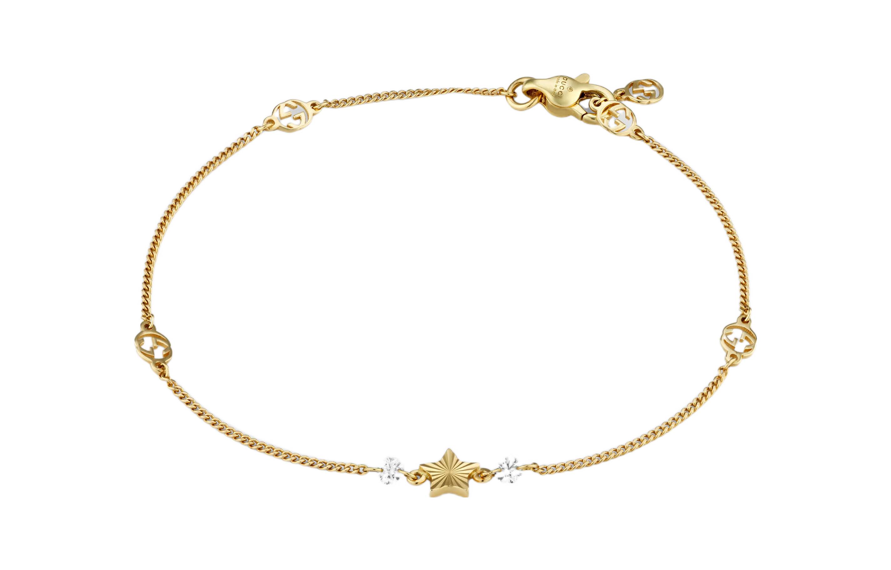 Order (W) 구찌 인터로킹 더블 G 18K 골드 여성용 브레이슬릿 679117-J8540-8000
