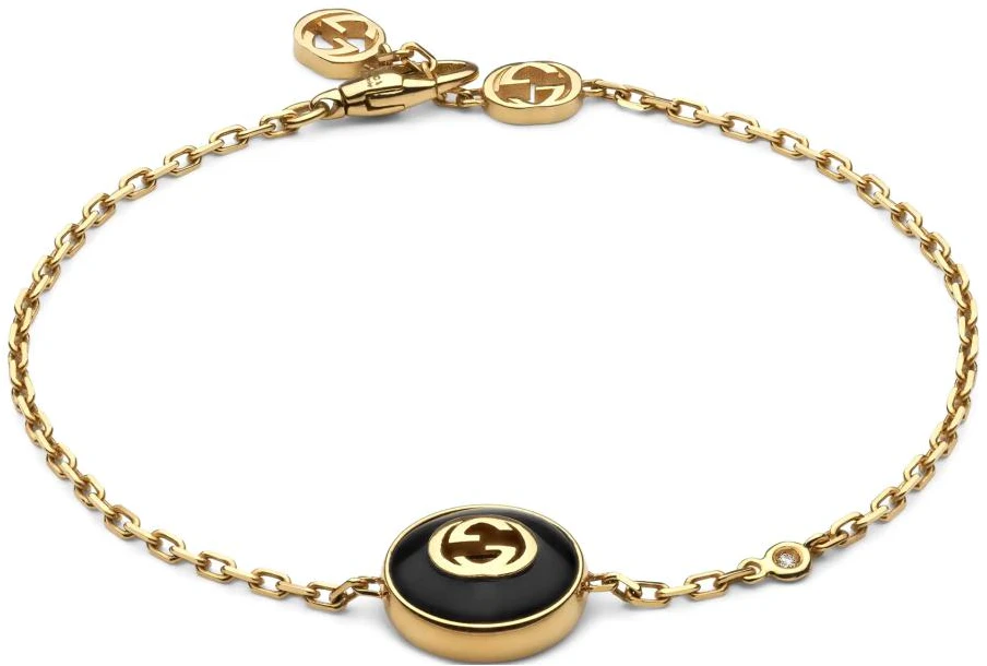women-gucci-interlocking-double-g-18-k-gold-onyx-diamond-bracelet-for-women-gold-786556-j85-l08093