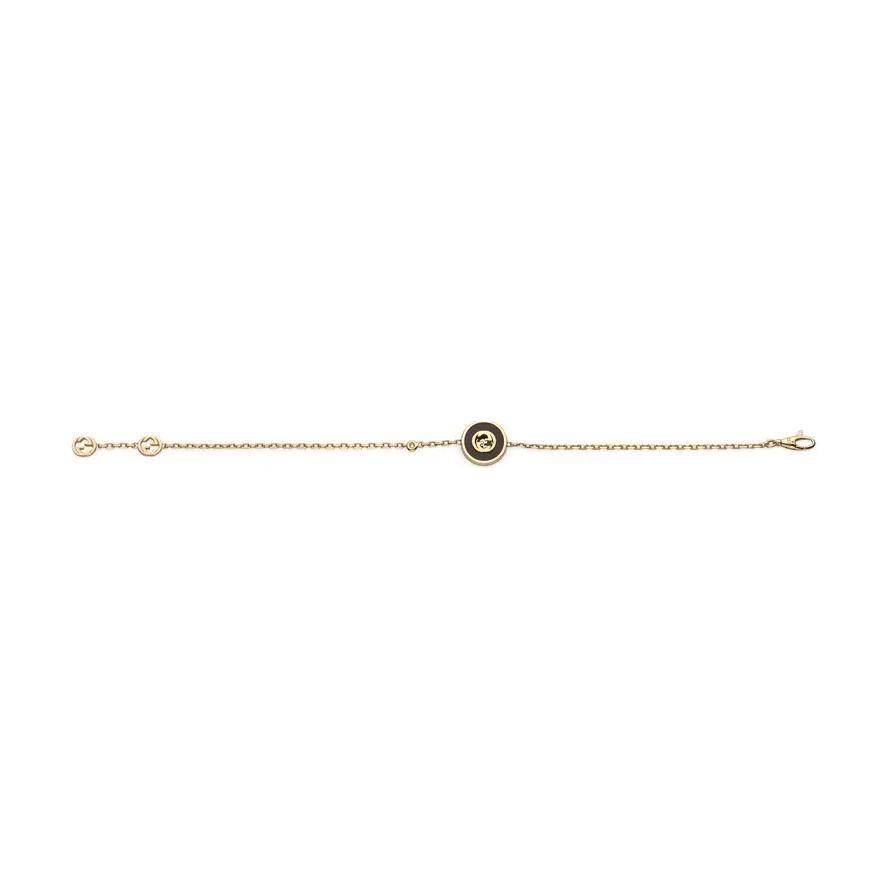 (Women) GUCCI Interlocking Double G 18K Gold Onyx Diamond Bracelet for Women Gold 786556J85L08093 圖 4