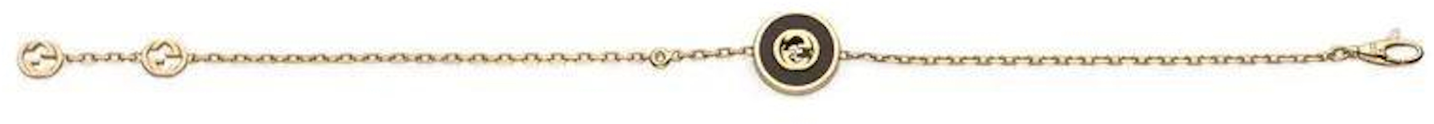 (Women) GUCCI Interlocking Double G 18K Gold Onyx Diamond Bracelet for Women Gold 786556J85L08093 Shop (Women) GUCCI Interlocking Double G 18K Gold Onyx Diamond Bracelet for Women Gold 786556J85L08093