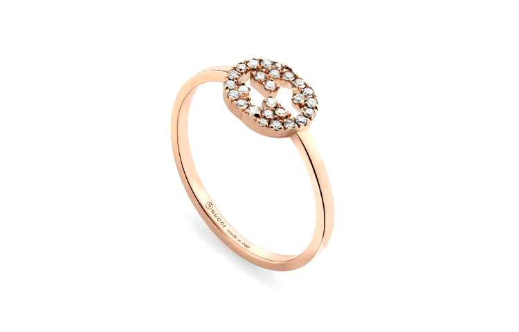 (Women) GUCCI Interlocking Double G 18K Rose Gold Ring for Women. 729412J85405702 圖 2