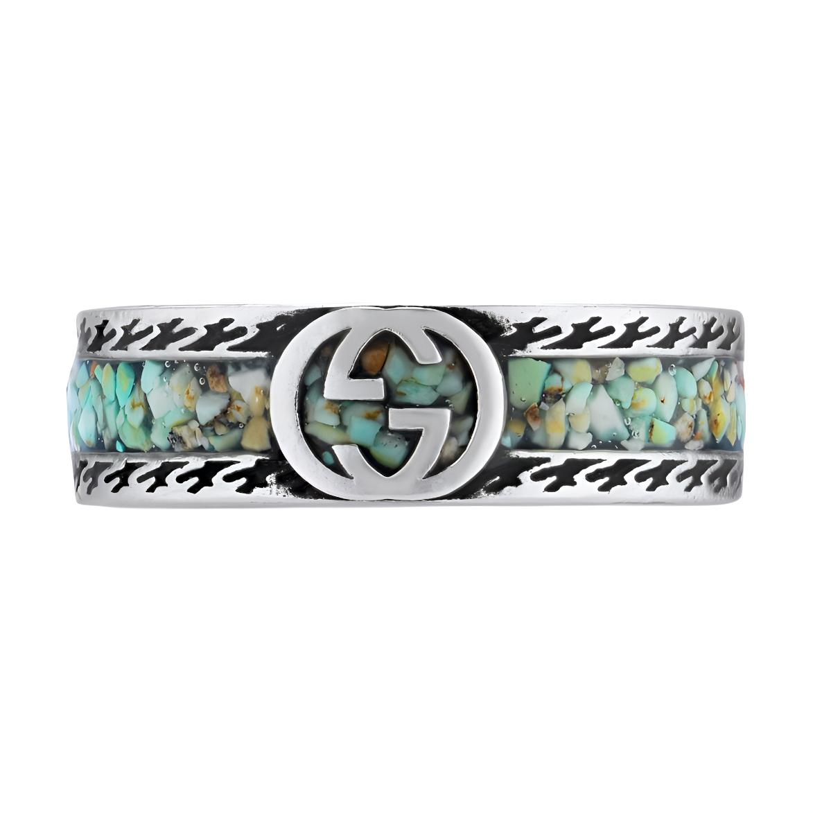 (Women) GUCCI Interlocking Double G 925 Silver Ring for Women - Silver. 645573-J8410-9071