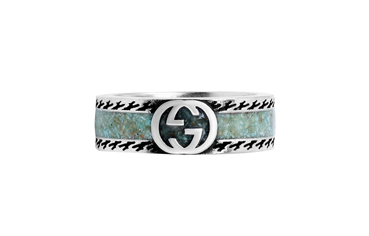 Order (W) Anillo GUCCI Interlocking Doble G 925 de Plata para Mujer - Plata. 645573-J8410-9071