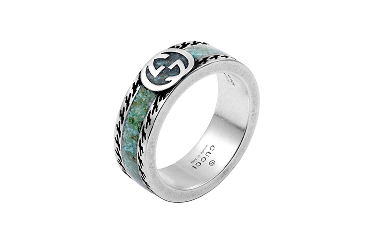 Lookbook (W) Anillo GUCCI Interlocking Doble G 925 de Plata para Mujer - Plata. 645573-J8410-9071