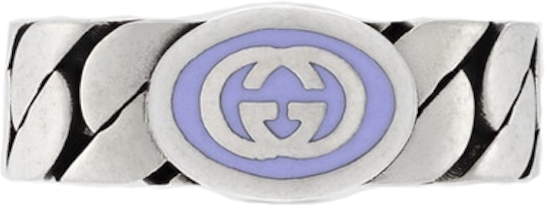 (Women) GUCCI Interlocking Double G Enamel 925 Silver Ring for Women. 701612-J8410-5200 Order (Women) GUCCI Interlocking Double G Enamel 925 Silver Ring for Women. 701612-J8410-5200