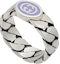 Lookbook (Women) GUCCI Interlocking Double G Enamel 925 Silver Ring for Women. 701612-J8410-5200