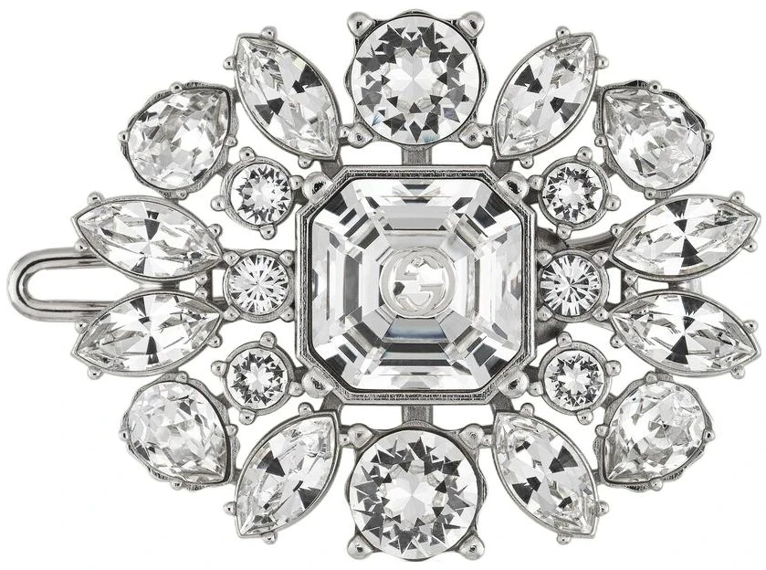 women-gucci-interlocking-double-g-floral-crystal-metal-hair-clip-silver-703364-j3-f42-8162