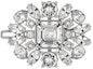 Order (Women) GUCCI Interlocking Double G Floral Crystal Metal Hair Clip Silver. 703364-J3F42-8162