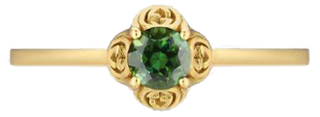 (W) Anillo GUCCI Doble G Entrelazado de Turmalina en Oro 18k para Mujer. 662428-J85H0-8268 Order (W) Anillo GUCCI Doble G Entrelazado de Turmalina en Oro 18k para Mujer. 662428-J85H0-8268