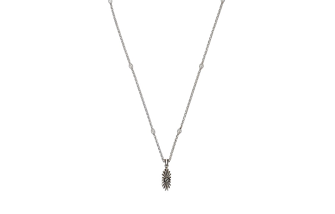 Order (W) 구찌 인터로킹 우아한 925 실버 여성용 목걸이 753456-J8749-8183