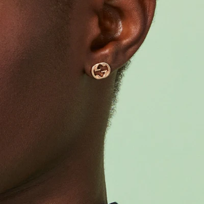 (W) 古驰 18K玫瑰金G字双环耳环 玫瑰金色 748543J85005702 Shop (W) 古驰 18K玫瑰金G字双环耳环 玫瑰金色 748543J85005702