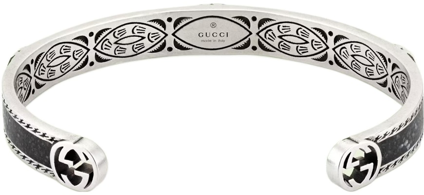 (W) 古驰Interlocking G 925纯银手链 黑色 645570-J8410-1064 Shop (W) 古驰Interlocking G 925纯银手链 黑色 645570-J8410-1064