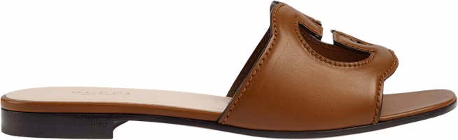 (Women) Gucci Interlocking G Cut-Out Slide Sandal 'Cuir' 694451-US000-2535 (Women) Gucci Interlocking G Cut-Out Slide Sandal 'Cuir' 694451-US000-2535