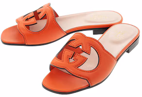 Shop (W) Gucci Sandal G Gesper Terbuka 'Kulit Oranye' 694451-US000-7519