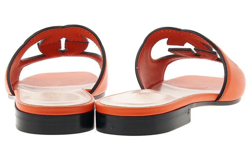 Details for (W) Gucci Interlocking G Cut-Out Slide Sandal ''Oranje Leer'' 694451-US000-7519