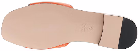 Sizing (W) Gucci Sandal G Gesper Terbuka 'Kulit Oranye' 694451-US000-7519