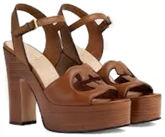 Lookbook (W) Sandal Gucci Interlocking G Cut Out 'Kulit Cuir' 730022-US000-2535