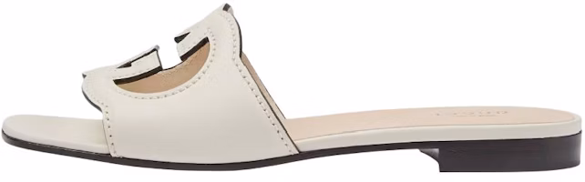 (Women) Gucci Interlocking G cut-out slide sandal 'White Leather' 694451-US000-9022 (Women) Gucci Interlocking G cut-out slide sandal 'White Leather' 694451-US000-9022