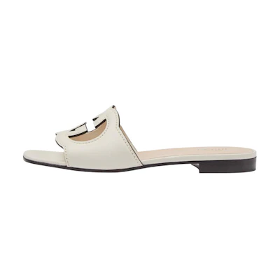 (W) Gucci Interlocking G Cut-Out Slide Sandal 'Mystic White'