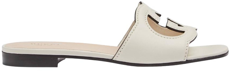 (W) Sandal Slides Gucci Reka Bentuk G 'Kulit Putih' 694451-US000-9022 Order (W) Sandal Slides Gucci Reka Bentuk G 'Kulit Putih' 694451-US000-9022