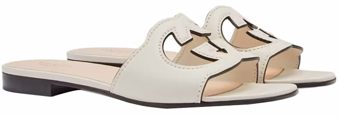 (Women) Gucci Interlocking G cut-out slide sandal 'White Leather' 694451-US000-9022 Lookbook (Women) Gucci Interlocking G cut-out slide sandal 'White Leather' 694451-US000-9022