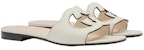 (W) Sandal Slides Gucci Reka Bentuk G 'Kulit Putih' 694451-US000-9022