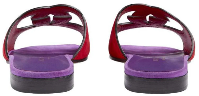 GUCCI古驰 绒面 鏤空 時尚涼拖 女款 紫紅色 Purchase GUCCI古驰 绒面 鏤空 時尚涼拖 女款 紫紅色