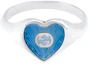 Buy (Women) GUCCI Interlocking G Enamel Heart 925 Silver Ring for Women - Blue. 645544-J8410-8183